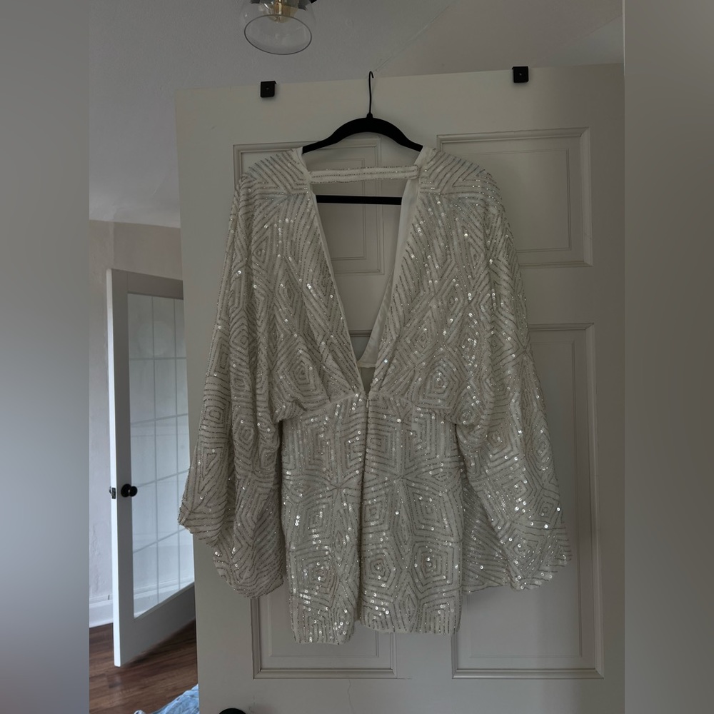 ASOS White Sequin Dress